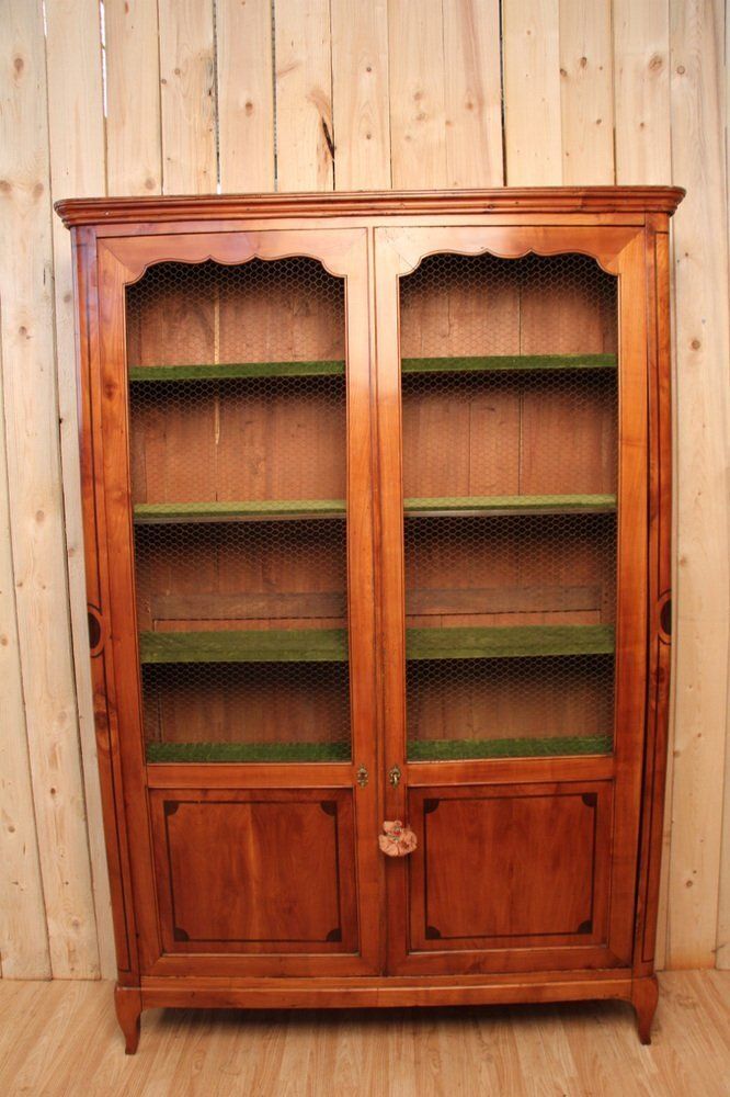 Antique Bookcase In Cherry Wood, 1800s