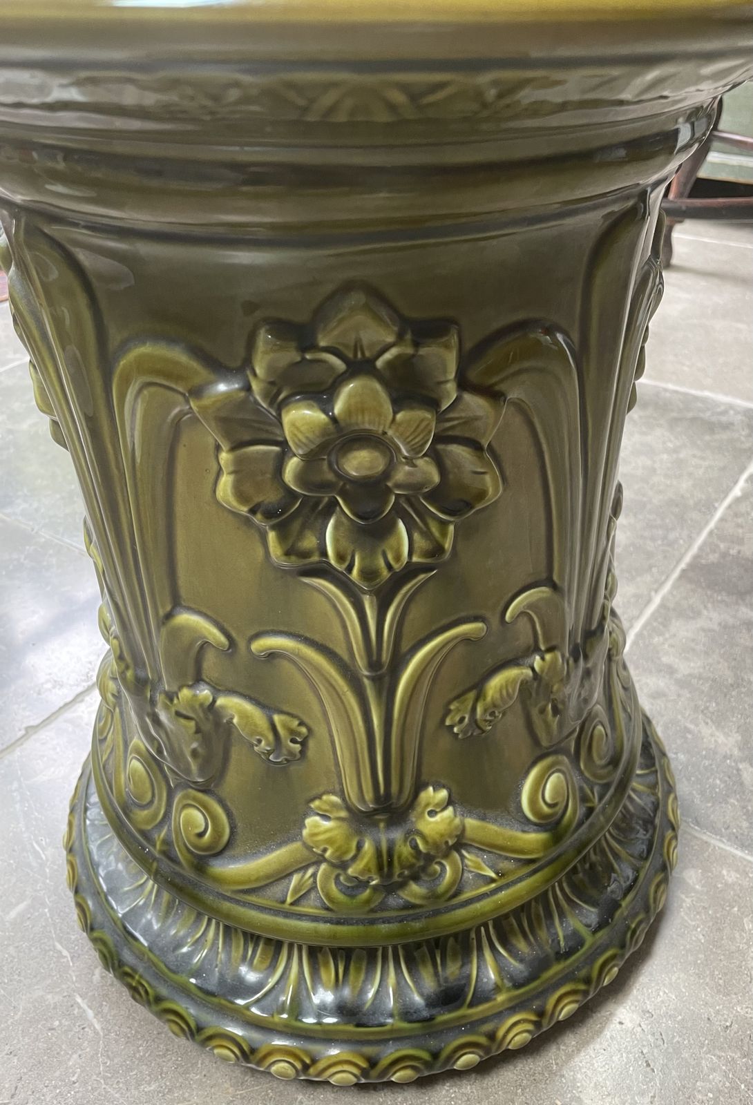 Victorian Majolica Garden Seat photo buy