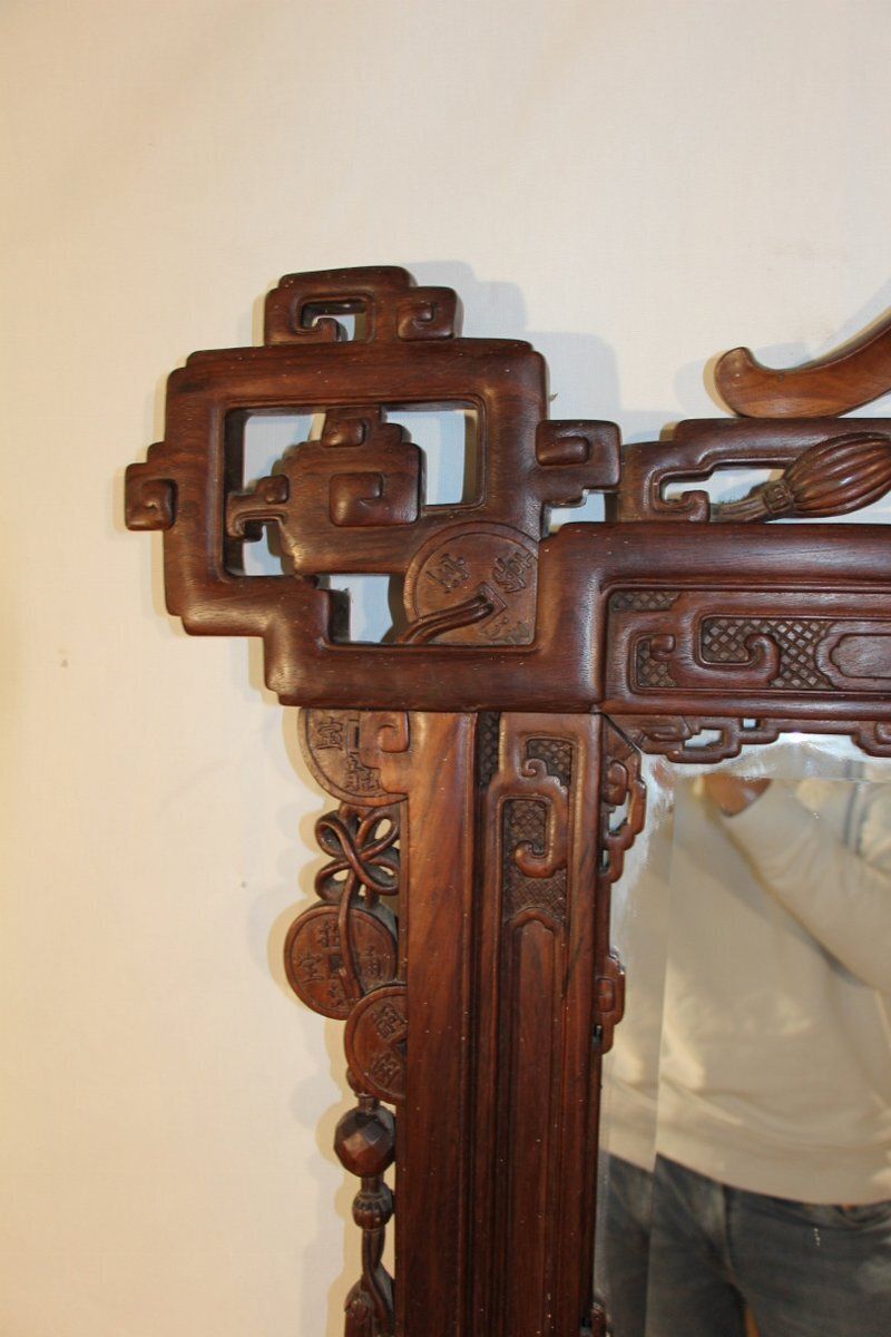 Large Late 19th Century Japanese Mirror Attributed To Viardot, 1890s photo vintage