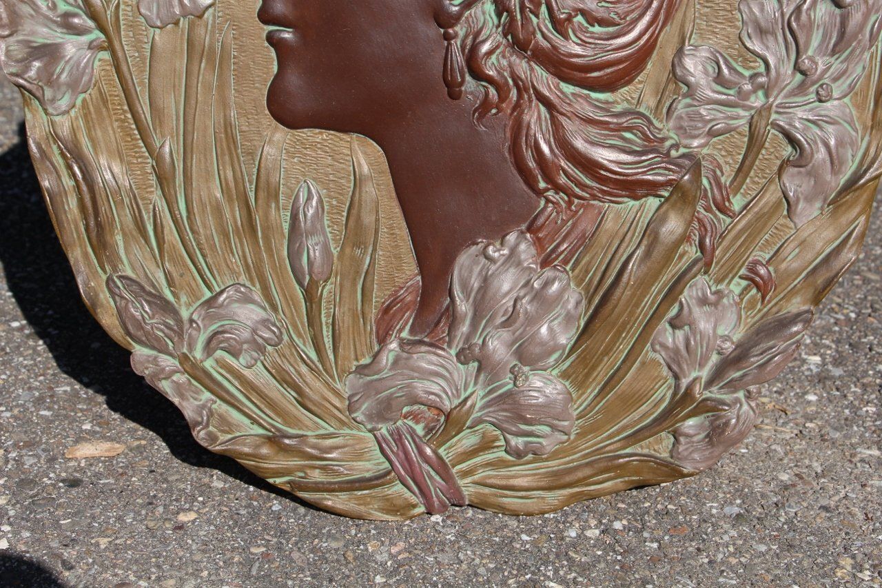 Art Nouveau Bas Relief By Ernst Wahliss, Vienna, Austria, 1890s photo furniture