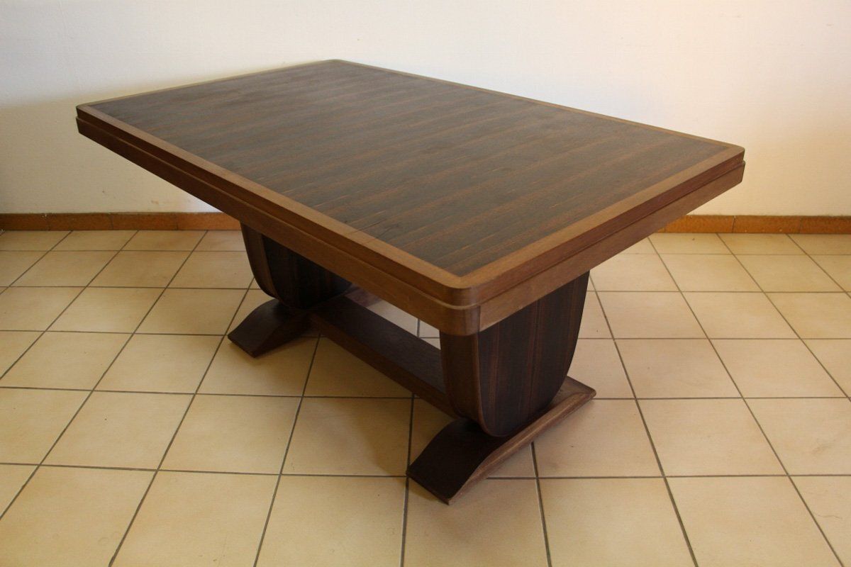 2141.0 Art Deco Macassar Ebony Dining Table, 1930s photo