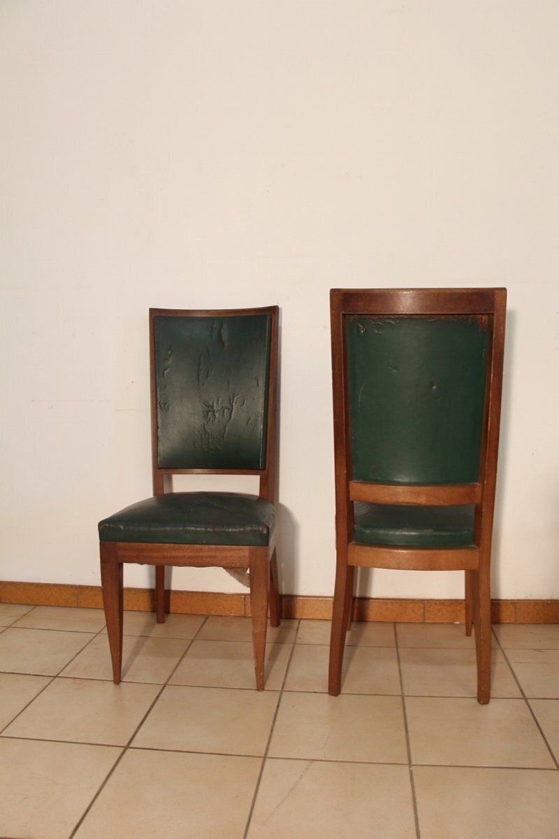 Art Mahogany Dining Chairs, 1920s, Set Of 6 photo Furniture