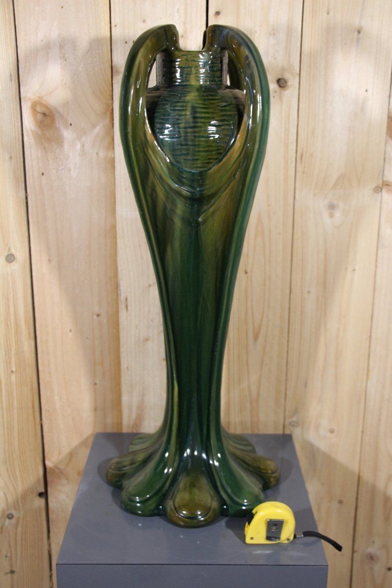 Large Art Nouveau Vase By Jérôme Massier, 1890s photo for sale