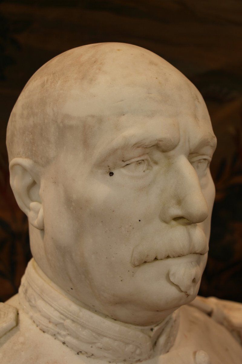 D. Trentacoste, Large Bust Of General, 1873, Carrara Marble photo buy
