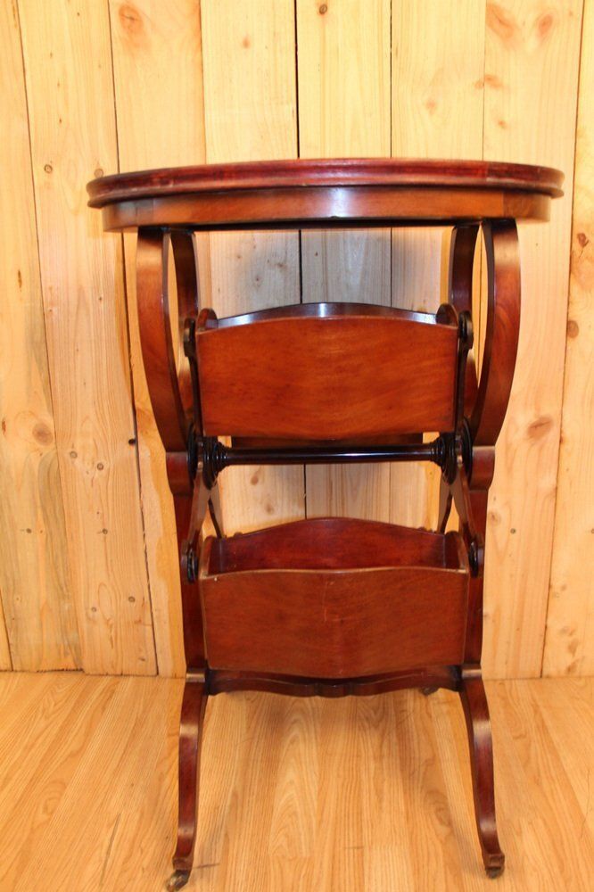 English Revue Door Table In Mahogany, 1890s photo for sale