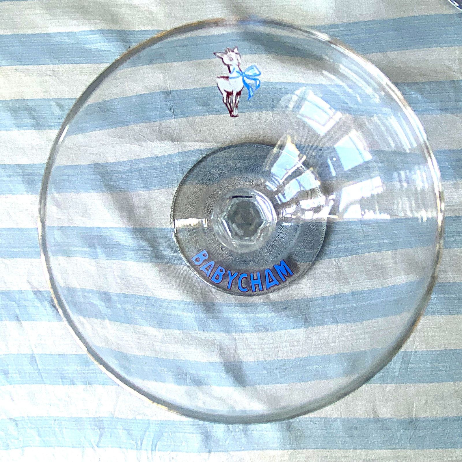 Five Rare Vintage Babycham Glasses, Champagne Saucers, Cocktail Glasses 1950s photo Home Decor