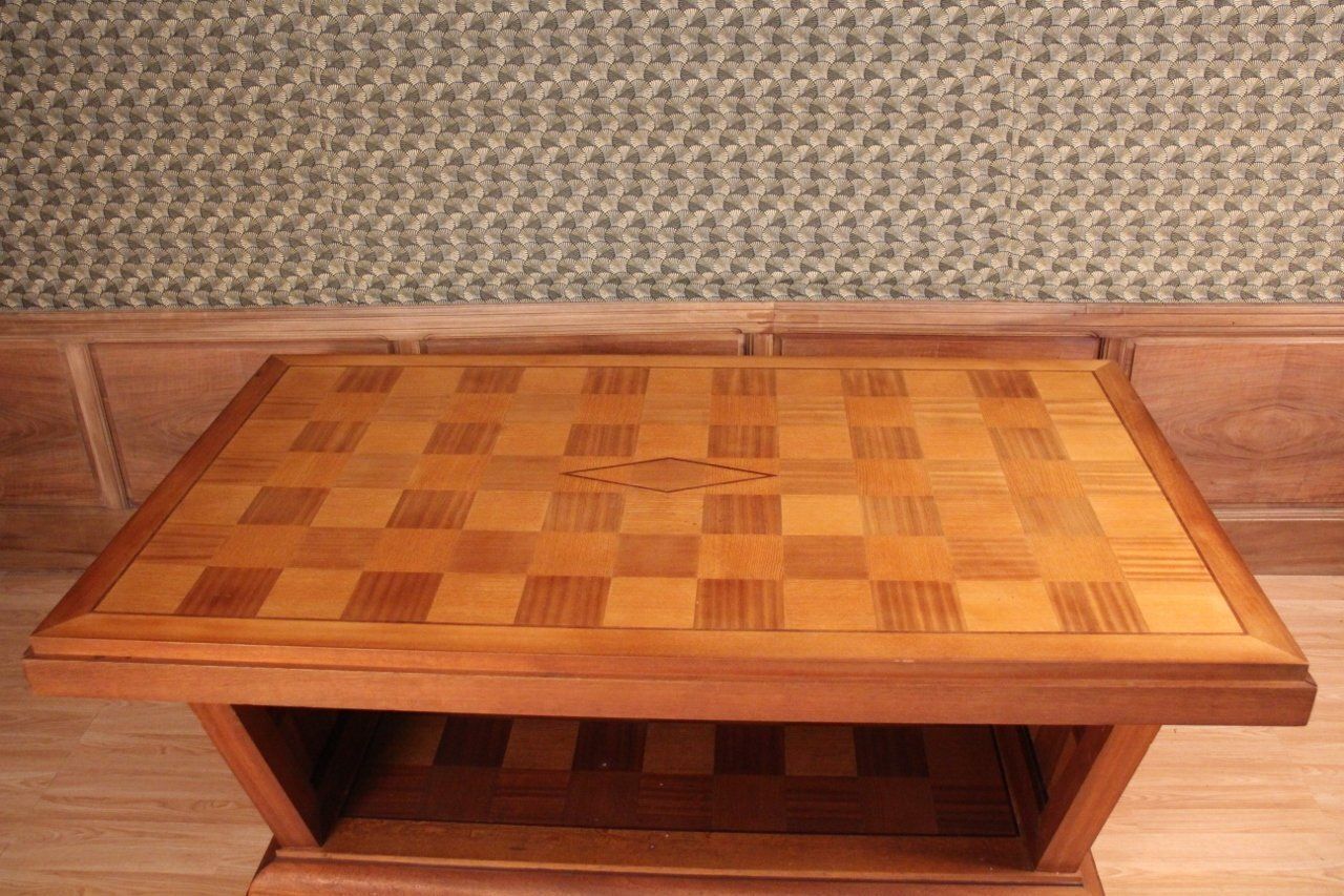 Art Deco Dining Table With Chequered Pattern photo furniture
