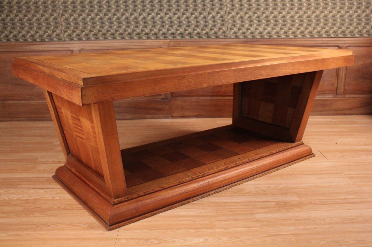 Art Deco Dining Table With Chequered Pattern photo vintage