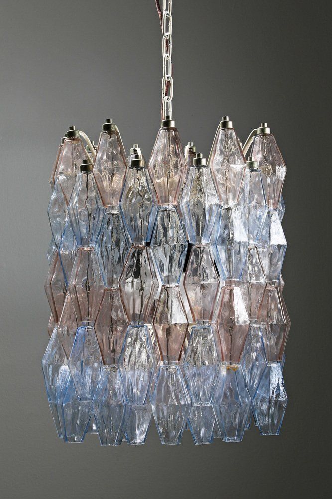 Model Poliedri Chandelier By Carlo Scarpa For Venini, 1955