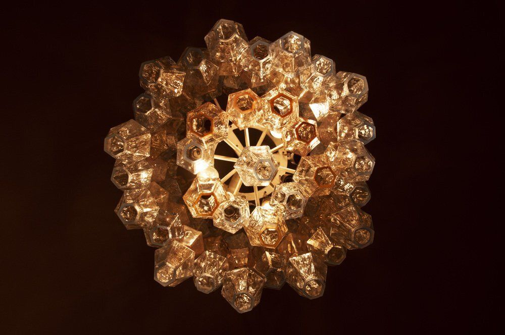 Model Poliedri Chandelier By Carlo Scarpa For Venini, 1955 photo vintage