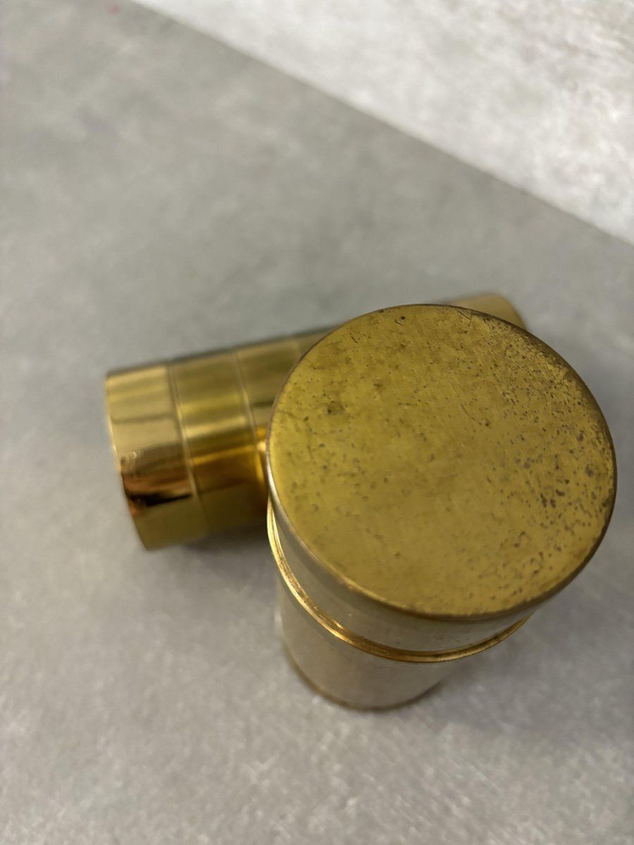 Brass Containers By Gabriella Crespi, 1970s, Set Of 2 photo 1133.6