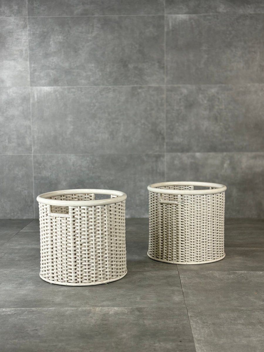 Wicker Vase Holder From Gervasoni, 1970s, Set Of 2 photo furniture