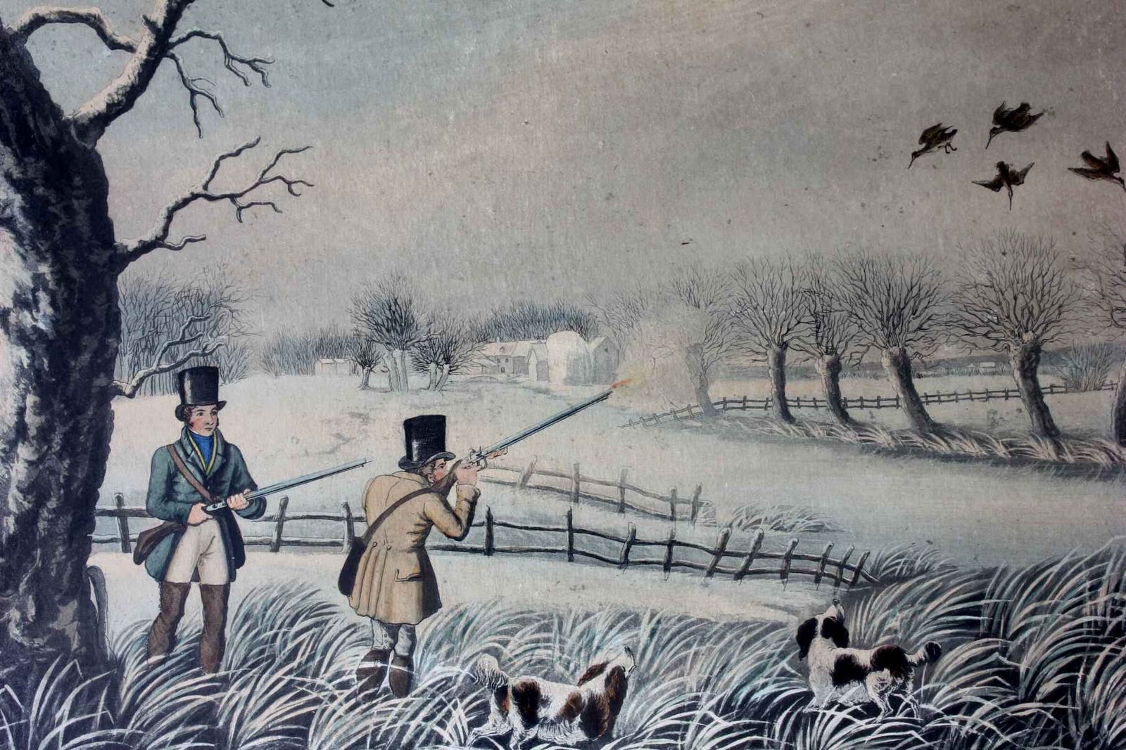 Snipe Shooting Near Uxbridge & Wild Duck Shooting Near Cowley. Lithograph. photo 205.0