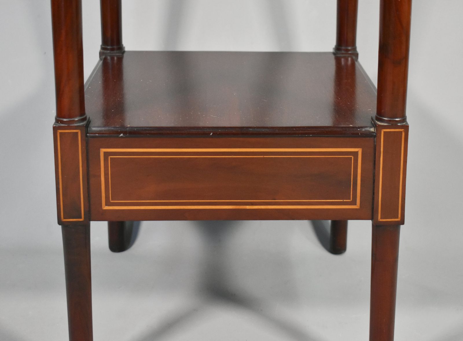 1068.75 Antique Pair Of French Sellettes Pedestal Tables In Mahogany photo