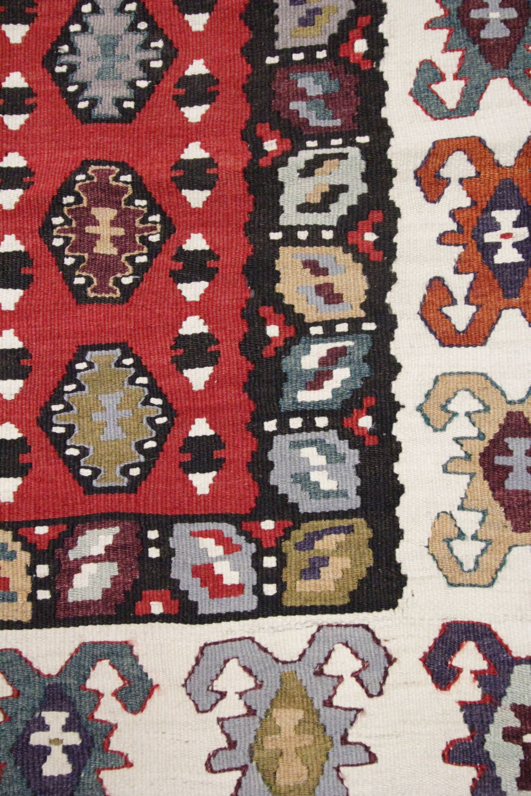 Serbian Kilim Rug, Handwoven Wool Flatweave Carpet, Folk Art 245x150 Cm photo Textiles