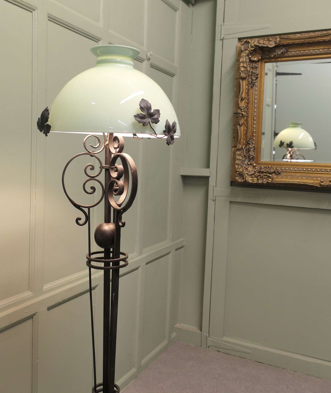 Decorative Wrought Iron French Floor Lamp photo for sale