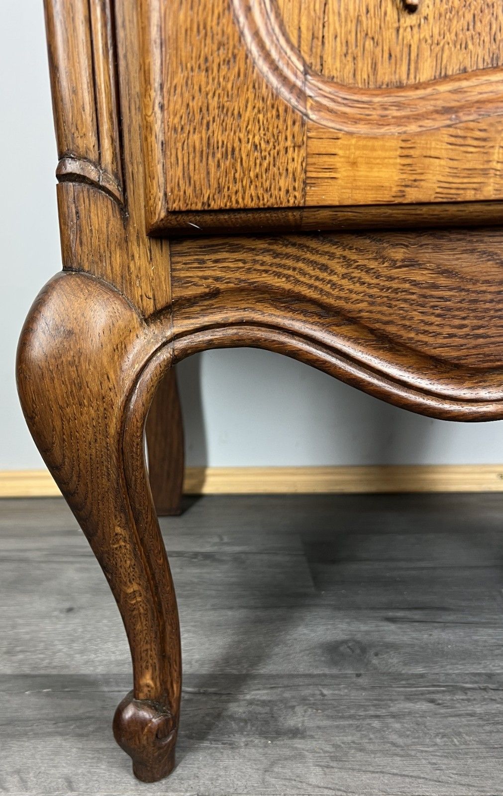 photo furniture Pair Of Bedside Tables Vintage French Louis  XVI Oak Carved Cabinets Lot 4440