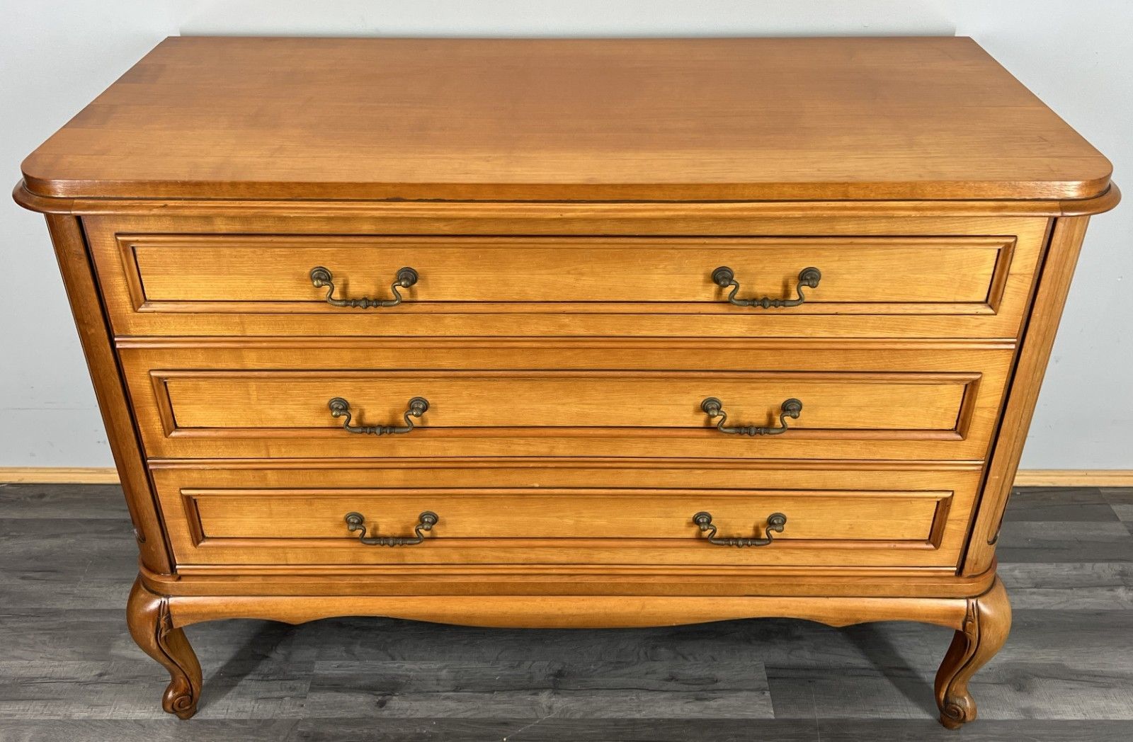 Chest Of Drawers Vintage French Louis XVI 3 Drawers Carved Cabinet Lot 4456