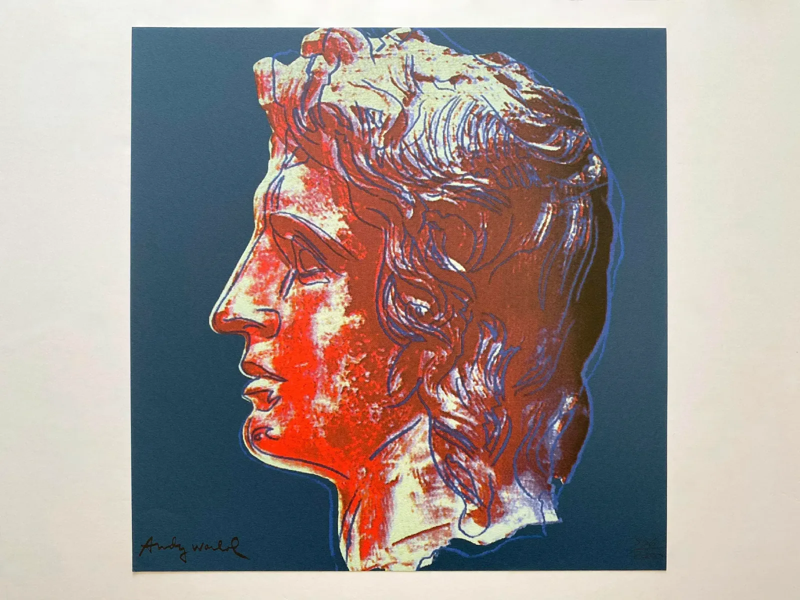 photo furniture Andy Warhol Vintage 1986 Limited Edition Large Fine Art Lithograph Print " Alexander The Great " 1982