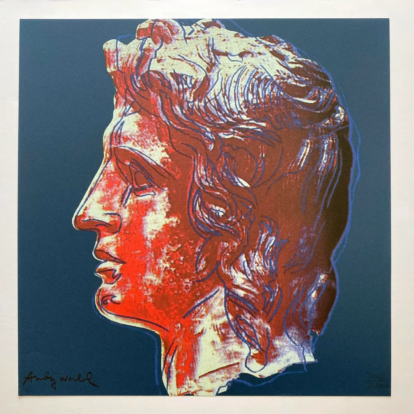 480.0 Andy Warhol Vintage 1986 Limited Edition Large Fine Art Lithograph Print " Alexander The Great " 1982 photo
