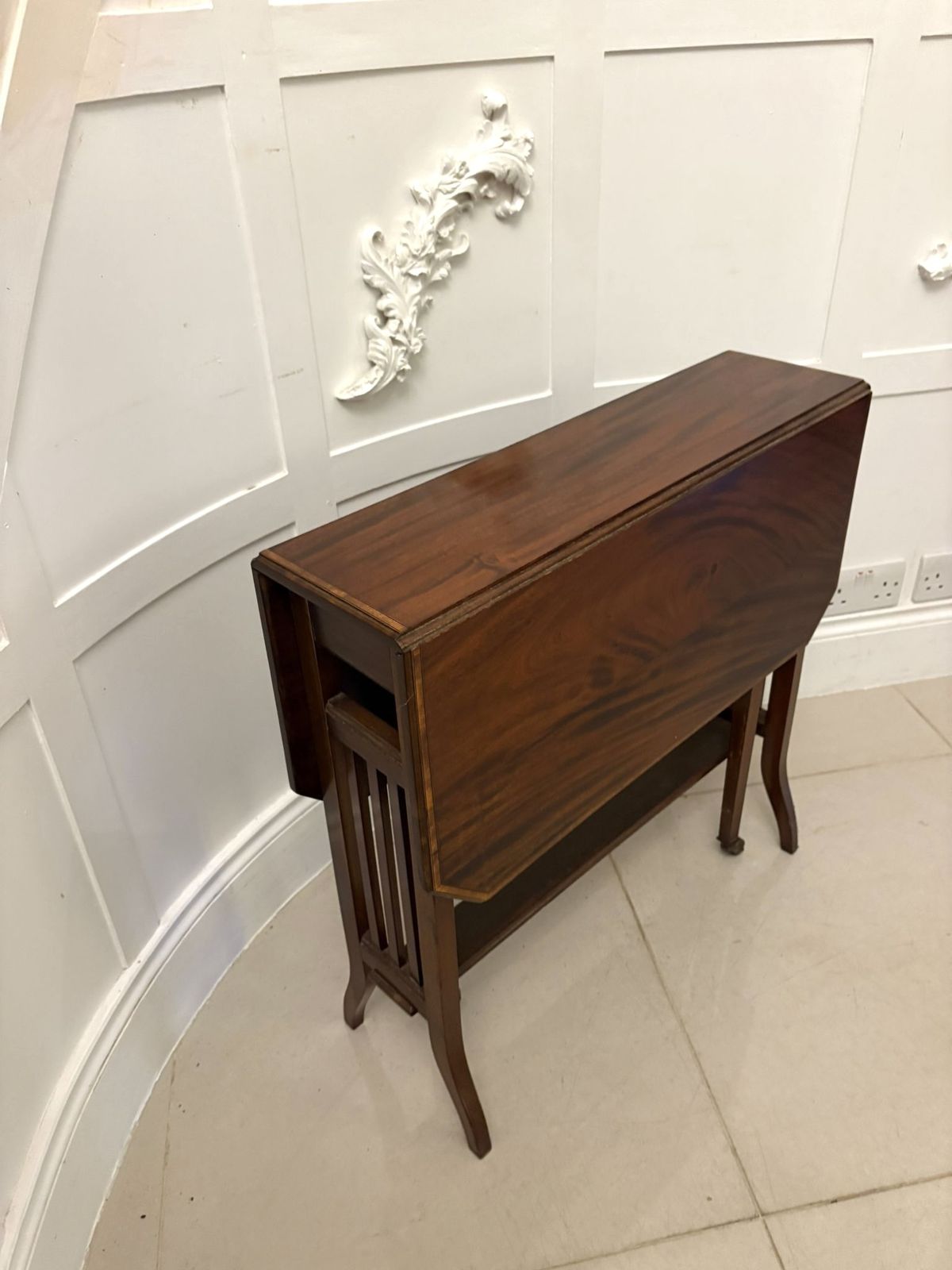 Antique Quality Early 20th Century Inlaid Mahogany Sutherland Table photo Furniture
