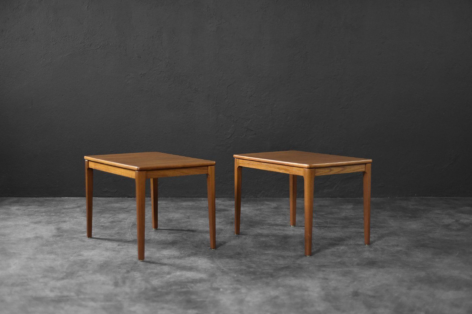 Mid Century Scandinavian Modern Brown Teak Side Tables By Albert Larsson For Alberts Tibro, 1960s, Set Of 2 photo buy