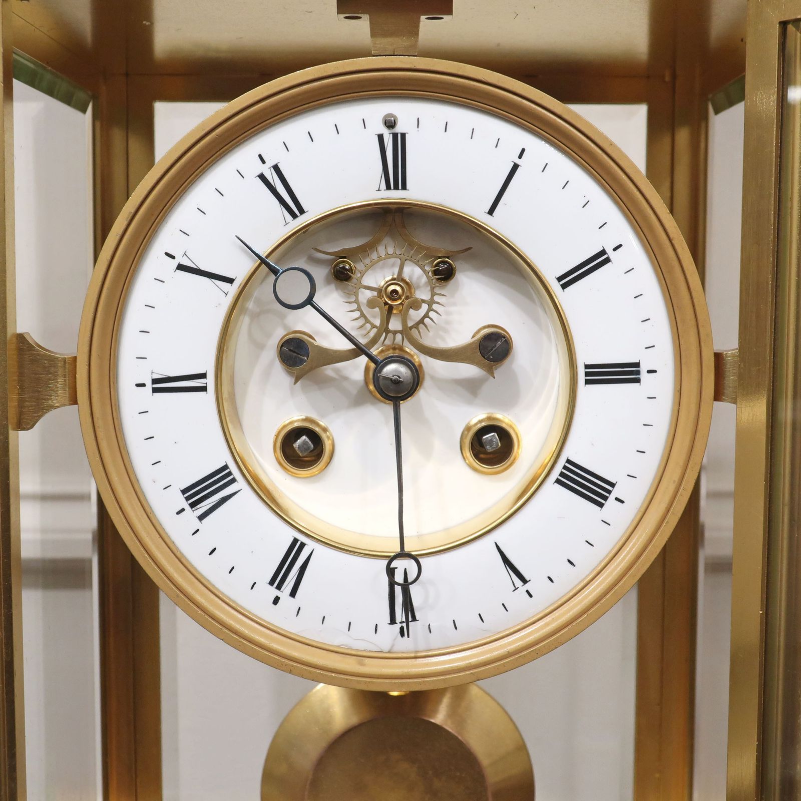 French Gilt Brass Gorge Case Mantel Clock By Samuel Marti photo Home Decor