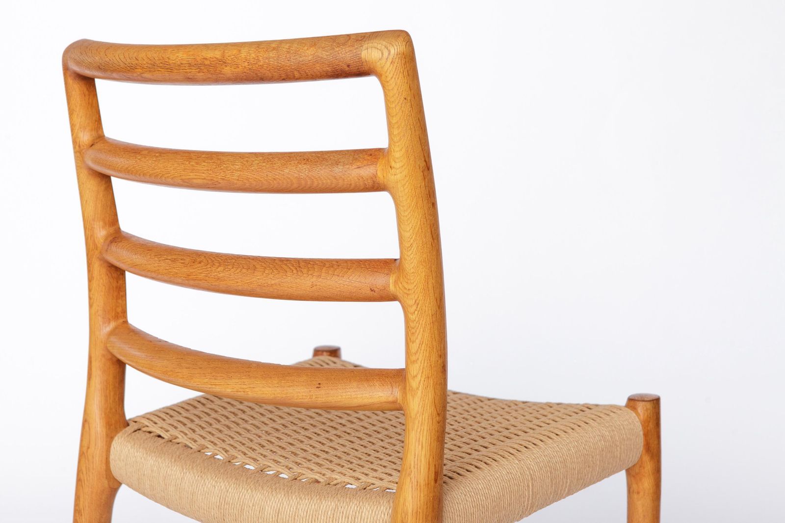 Niels Otto Møller Model 85 Chairs – Oak, Danish Mid Century Dining Chairs, 1980s, New Danish Cord Weave, Up To 6 Available photo vintage