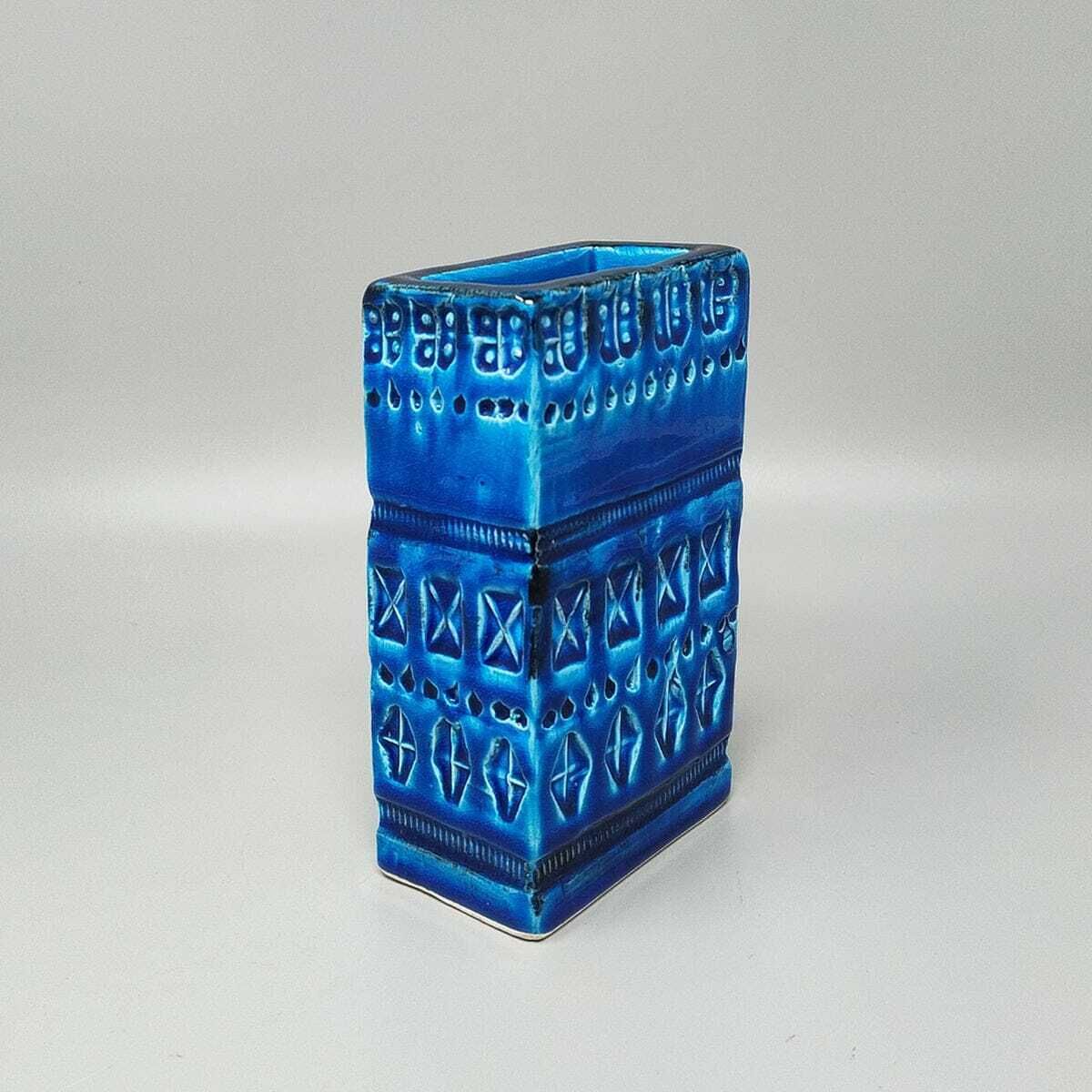 1960s Stunning Vase By Aldo Londi For Bitossi "Blue Rimini Collection" photo Home Decor