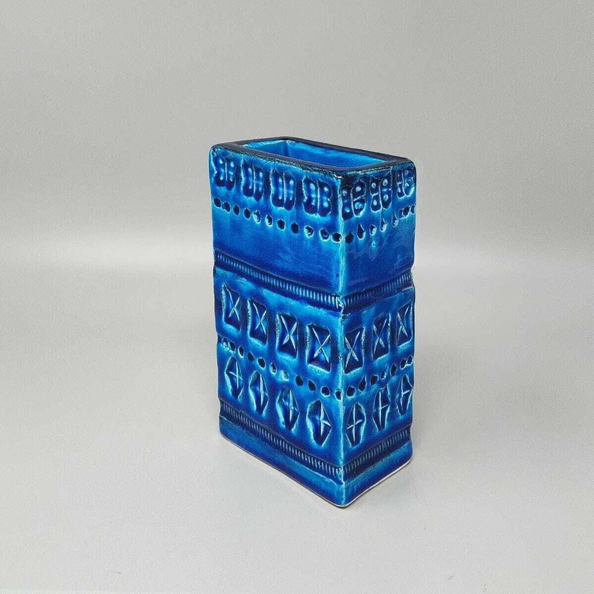 1960s Stunning Vase By Aldo Londi For Bitossi "Blue Rimini Collection" photo 329.0