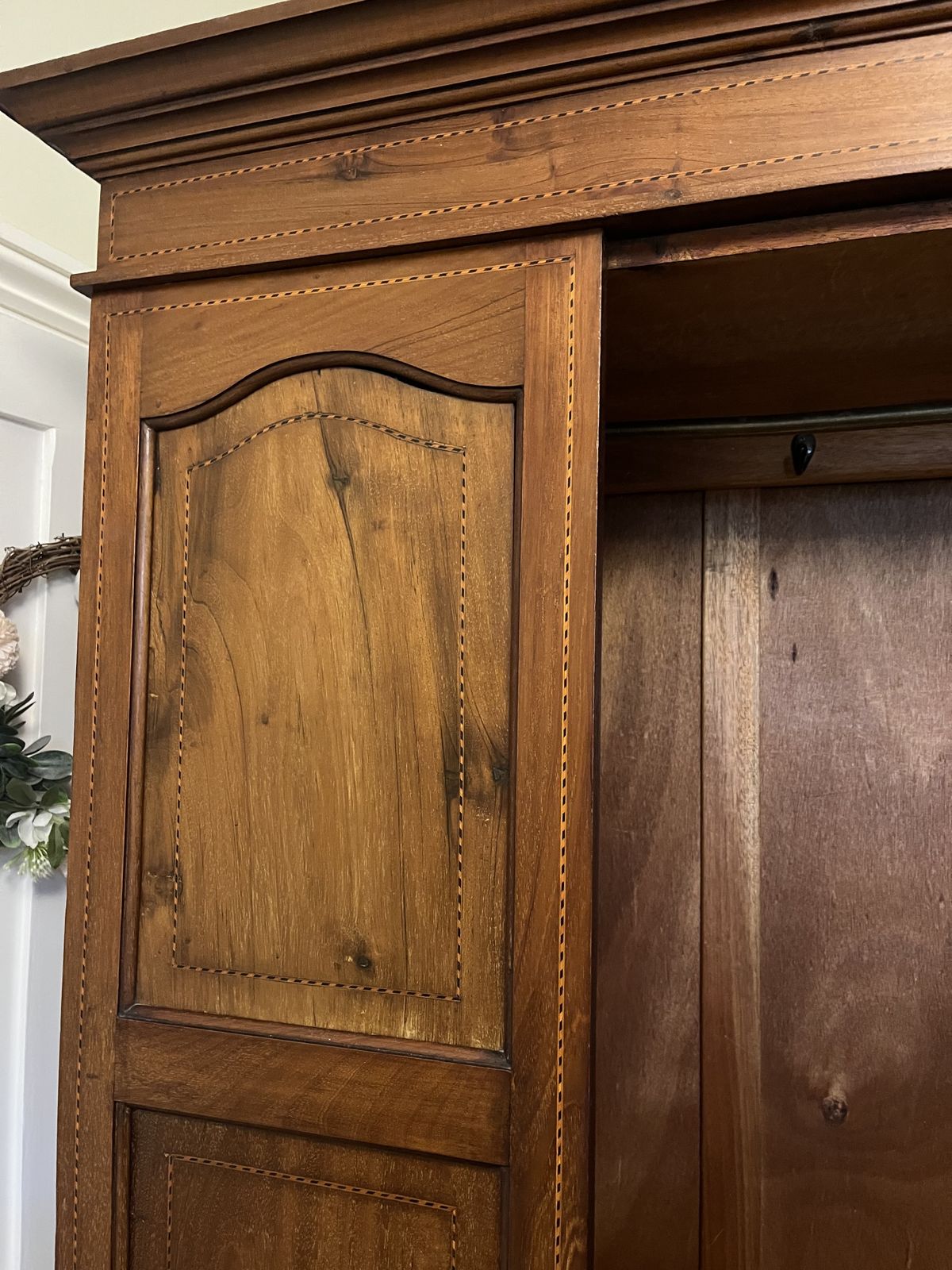 Edwardian Mahogany And Marquetry Inlaid Wardrobe photo furniture