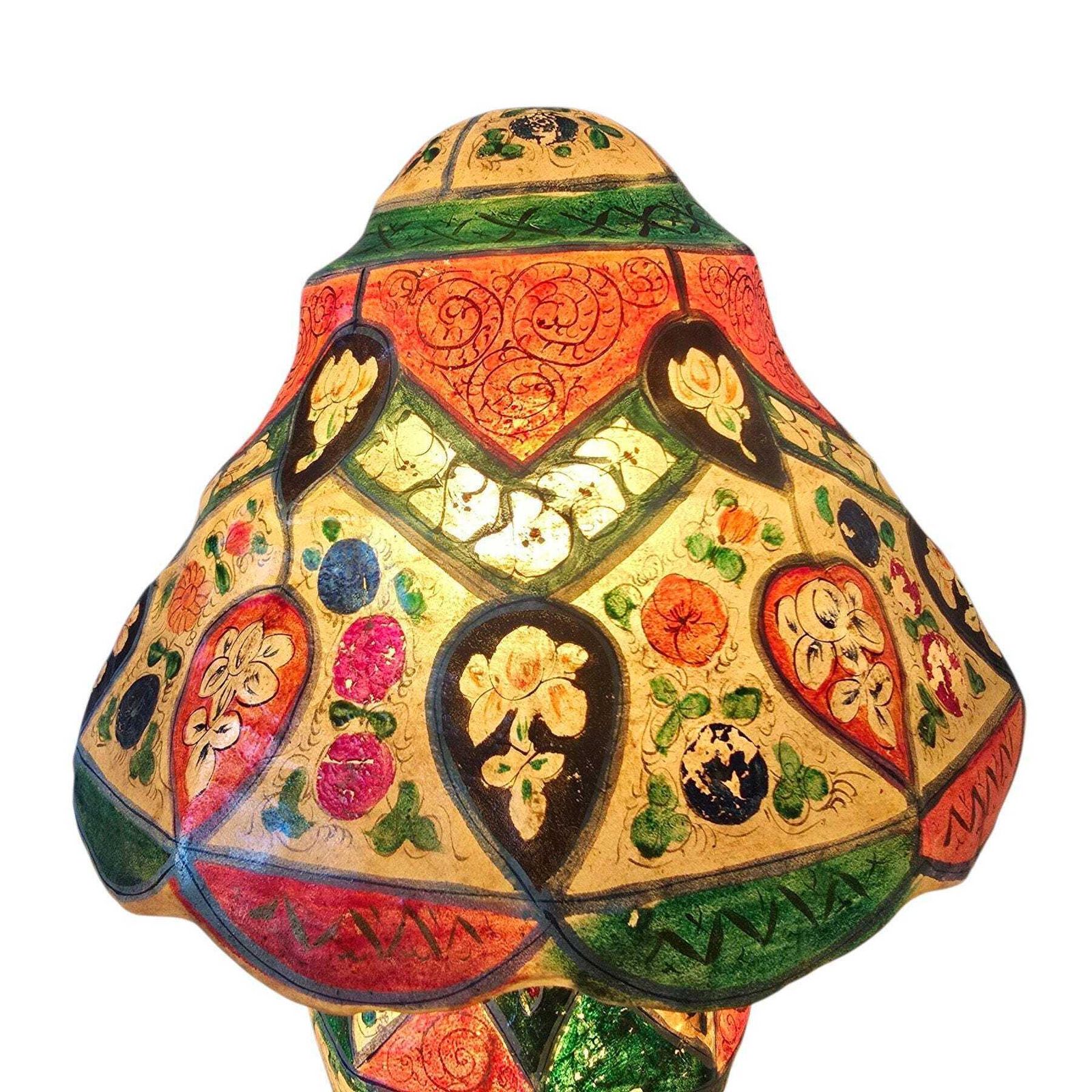 photo furniture Delightful Vintage Retro Camel Skin Hand Painted Lamp