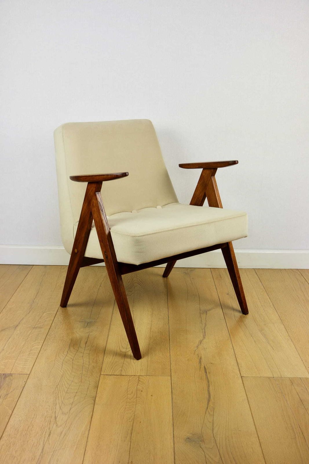 Chierowski 366 Armchair, 1970s Beige Dark Oak 1970s photo furniture