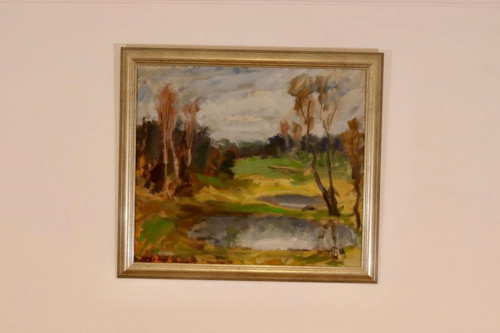 Original Mid Century Swedish Oil On Canvas – Landscape By Gunnar Ekdahl – Signed & Framed – 67 × 74 Cm (26.4" × 29.1") photo furniture