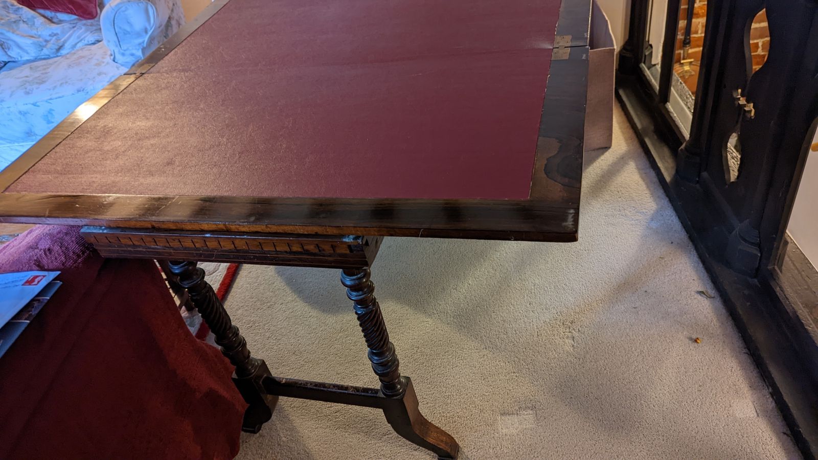 Victorian Rosewood And Satinwood Inlaid Card Table. photo Furniture