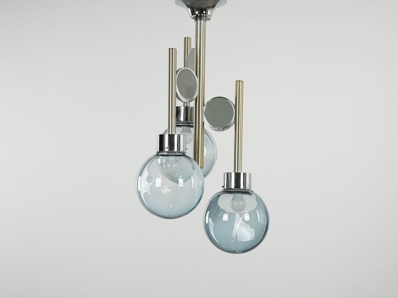Space Age Chandelier, Murano Glass, 1970s, Made In Italy photo for sale