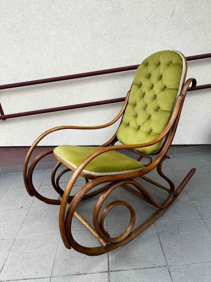 Vintage Rocking Chair In The Style Of Thonet photo for sale