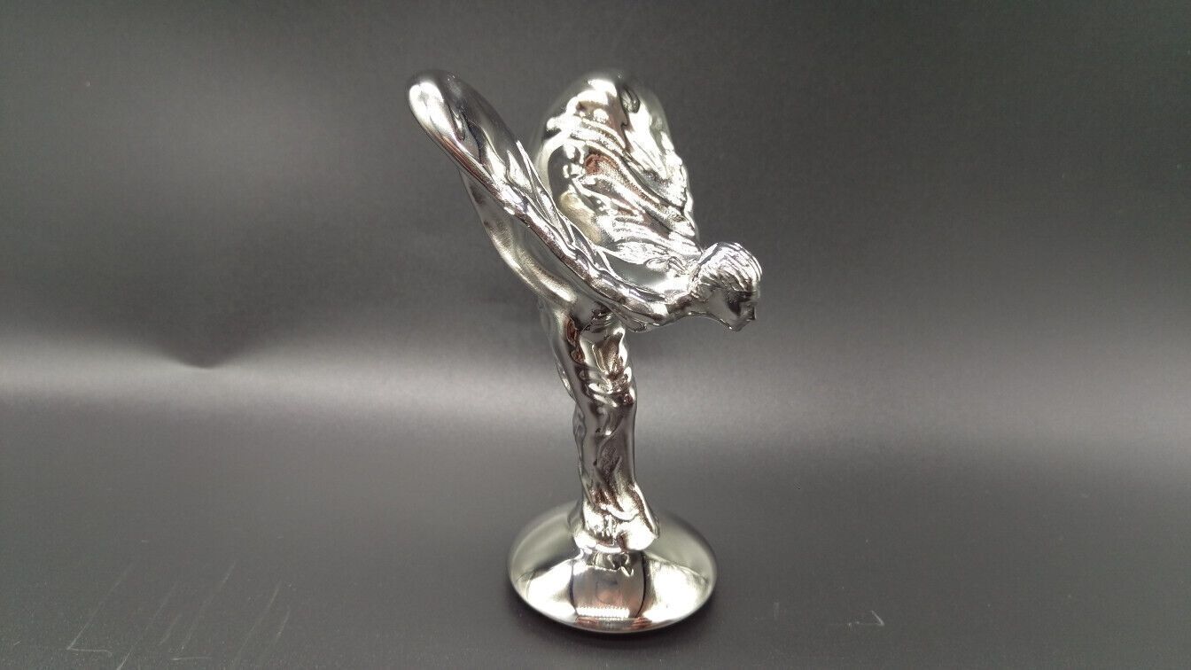 Genuine Rolls Royce Spirit Of Ecstasy Bonnet Hood Emblem Mascot Titanium Silver Rr Cullinan Suv Phantom Ghost Spectre Wraith Dawn Bentley photo 695.0