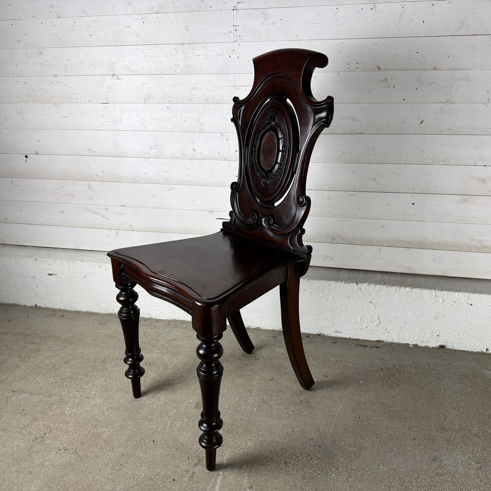 Antique Victorian Mahogany Hall Chair photo for sale
