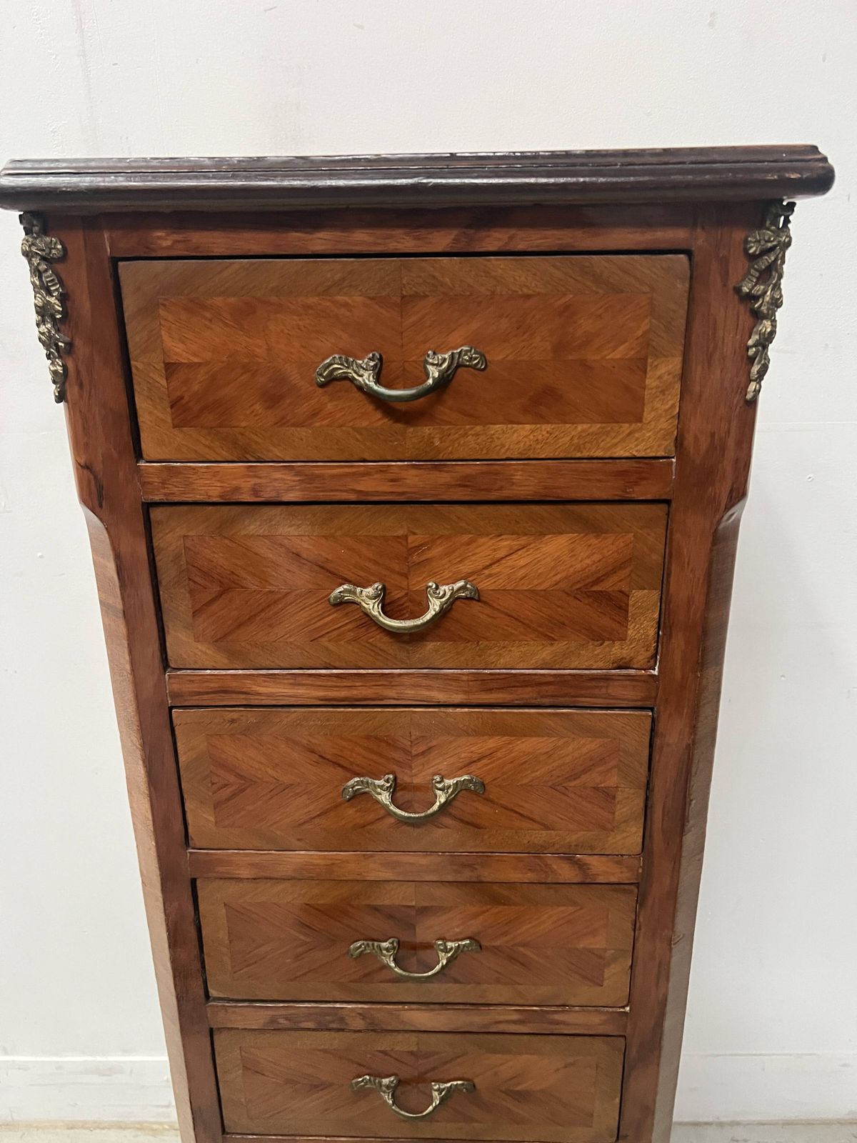 Louis XV Style Seven Day Chest In Rosewood Veneer 20th Century photo for sale