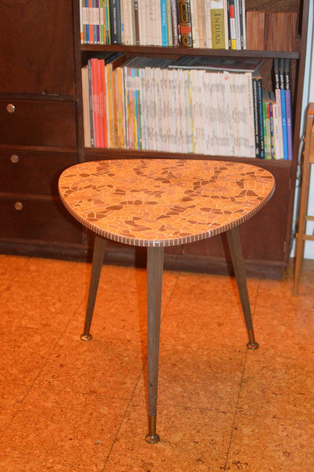Vintage 50s Mid Century Nordic Modernist Rockabilly Desk Tripod Desk photo 221.0