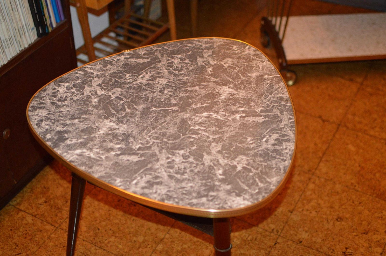 Vintage 50s Mid Century Nordic Modernist Rockabilly Desk Tripod Desk photo for sale
