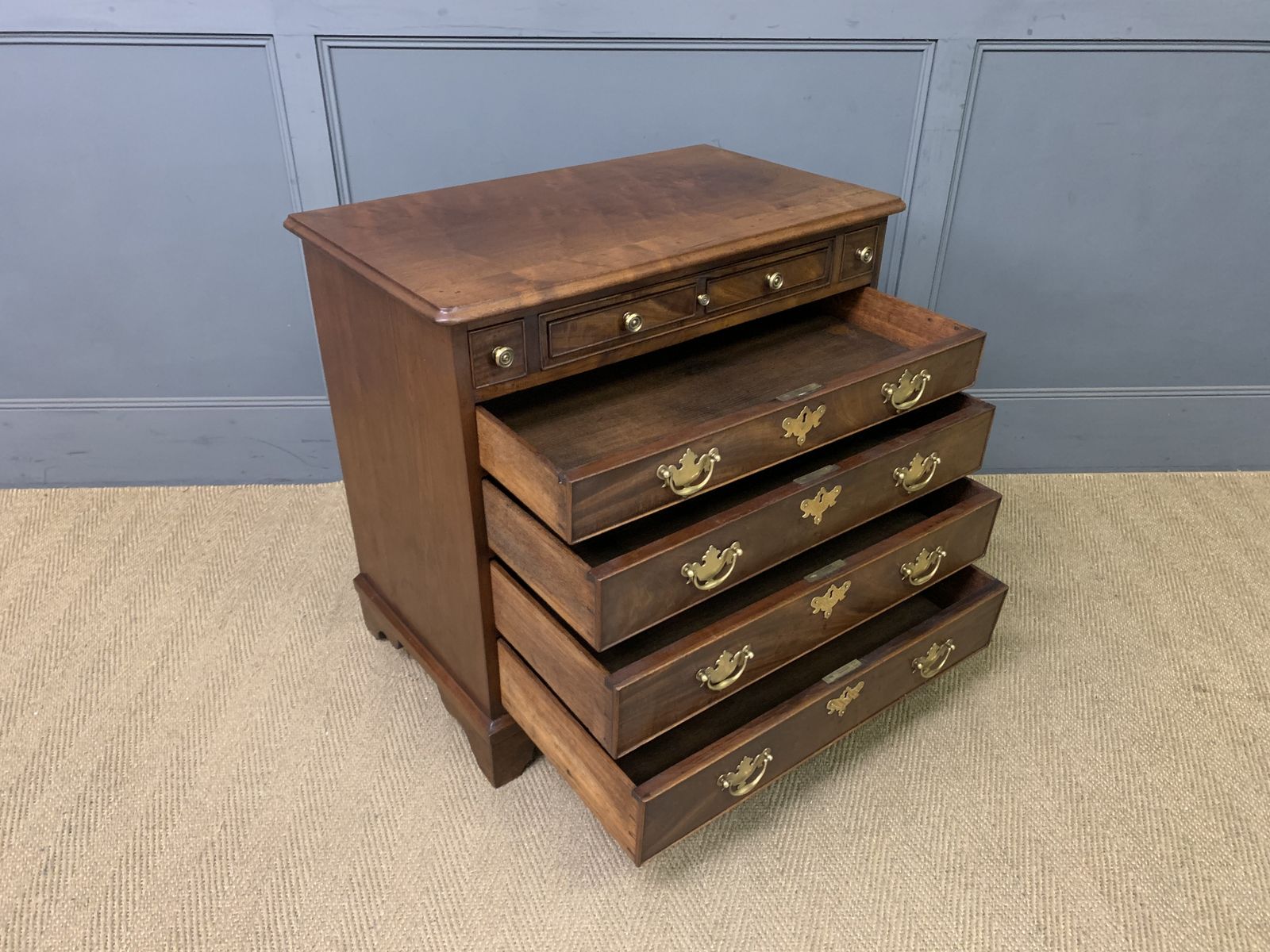 Rare Georgian Mahogany Bachelors Chest With Writing Drawer photo vinterior