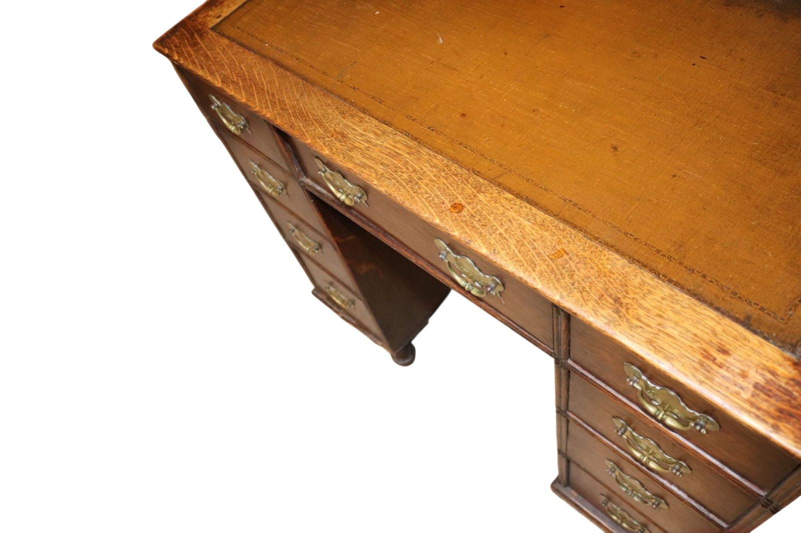 photo for sale Antique George III Style Oak Small Knee Hole Writing Desk