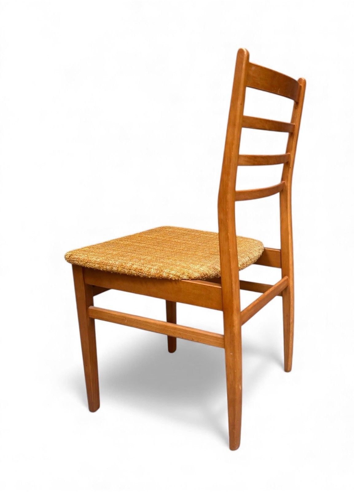 photo furniture Set Of Four Beech Dining Chairs Mid Century Retro C1970s Ladder Backs