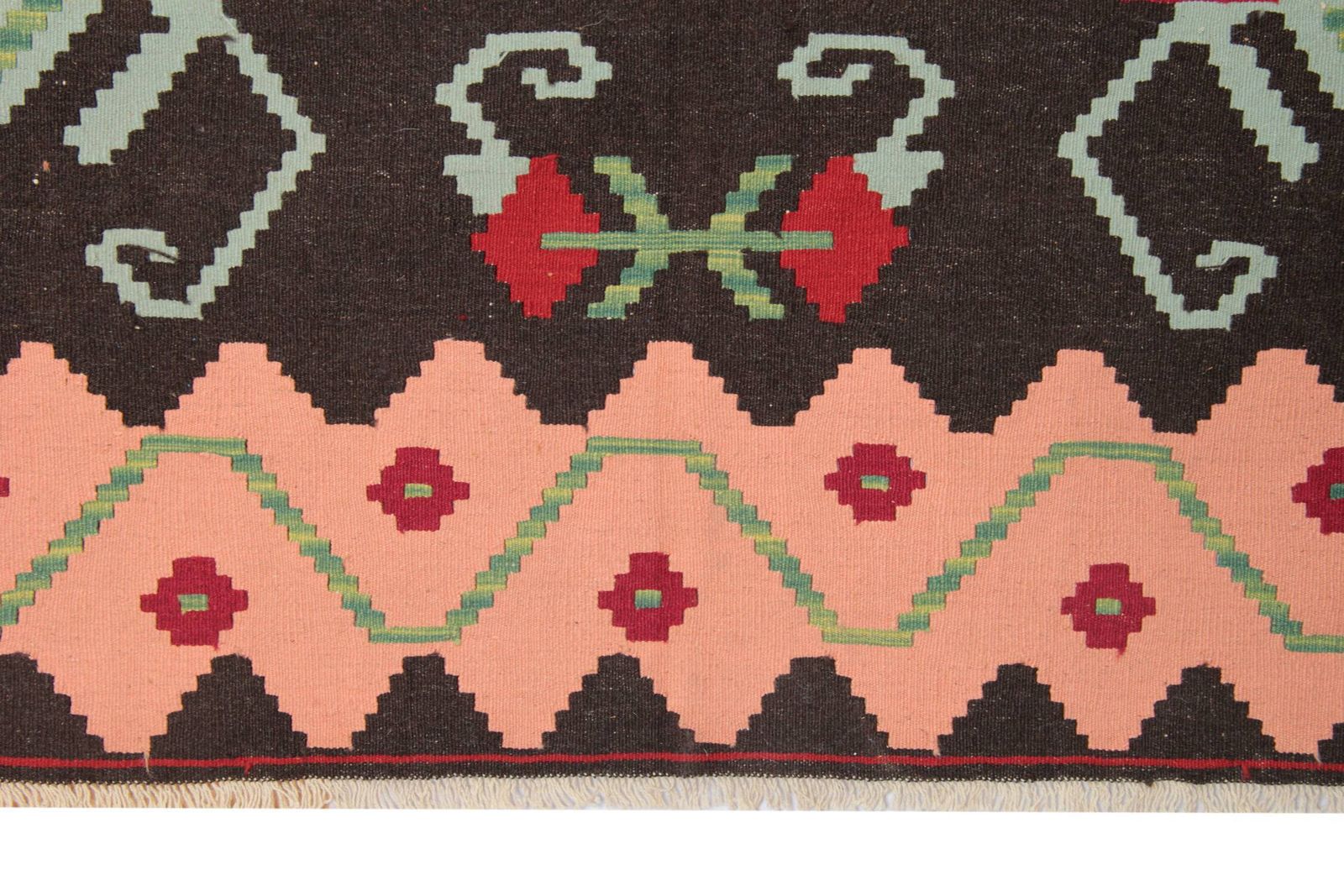 Moldovan Kilim Wool Rug, Large Flat Woven Floral Pattern, Folk Art, 306 X 242 Cm photo furniture