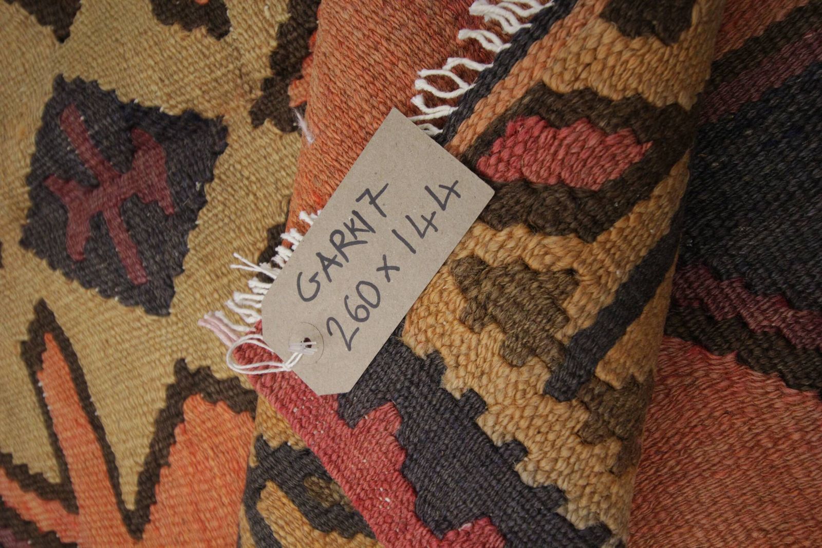 Vintage Kilim Rug With Tribal Geometric Patterns photo Textiles