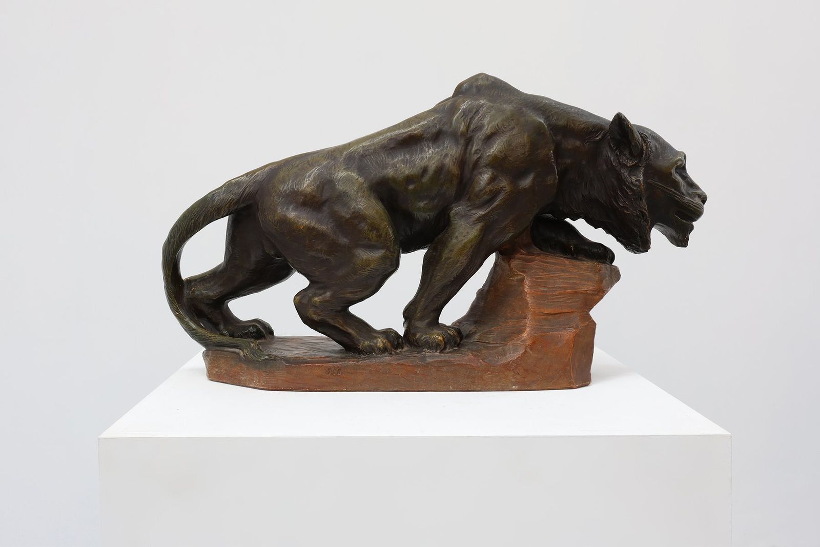 Large Terracotta Statue Of A Lion From Richard Aurili, Italy, 1890s photo Art