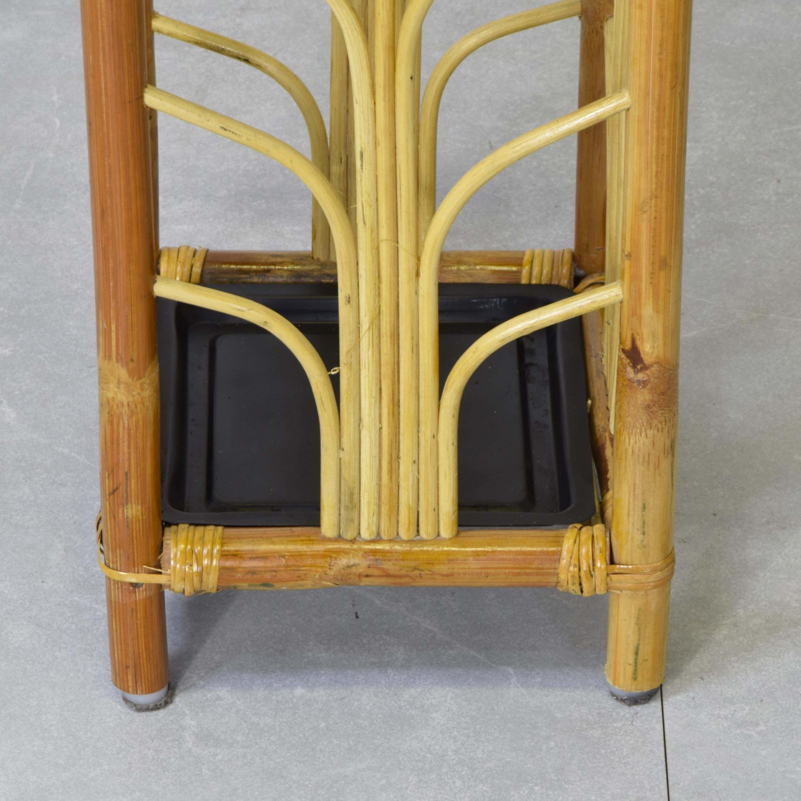 Vintage 70s Bamboo & Rattan Umbrella Stand photo buy