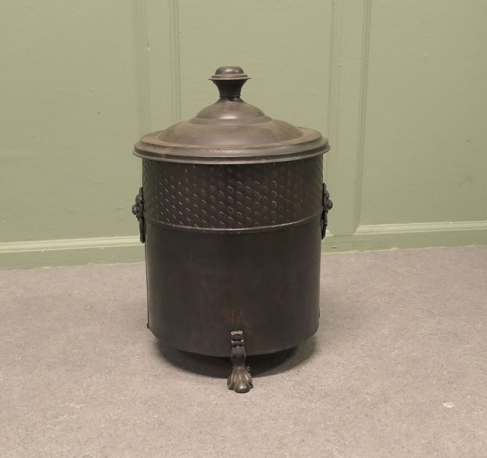 Art Deco Gothic Coal Bucket A Superb Design With A Copper Oxidised Patina, The Coal Buc photo furniture